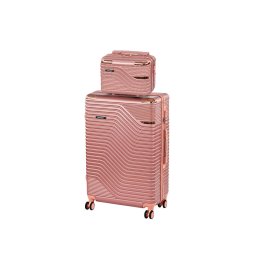 Set de valize cu roți TraveLux Urban V, roz somon