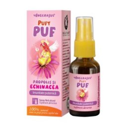 Spray fara Alcool PufyPuf cu Propolis si Echinaceea, 20 ml, Dacia Plant