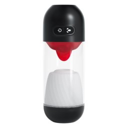 Crushious Limbuta Masturbator 2 in 1 Detasabil Placere Intensa cu Rotatii si Limba Realista pentru Experiente Unice