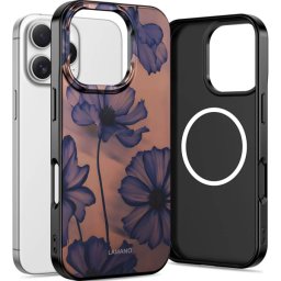 Husa MagSafe pentru Apple iPhone 16 Pro, Tech-Protect, Lamano Velvet Night, Neagra