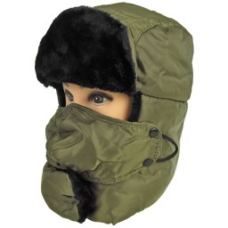 Căciulă tip aviator verde