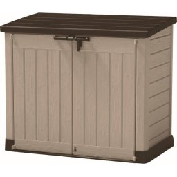Dulap de gradina Keter Store-it-out Max, 145,5 x 82 x 125 cm, plastic, bej cu acoperis maro