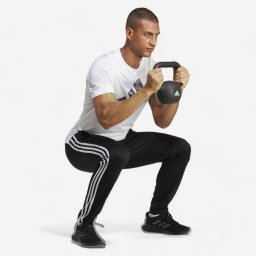 Pantalon de trening Fitness cardio ADIDAS Negru Bărbați