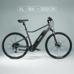 Bicicletă polivalentă electrică Riverside 500E cadru înalt gri