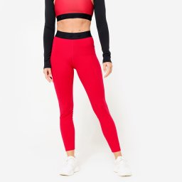 Colanți fitness cu talie elastică Roșu Damă