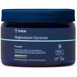Magneziu Glicinat Pudra pentru Relaxare si Sistem Nervos - Trace Minerals - 180 grame, Portocala