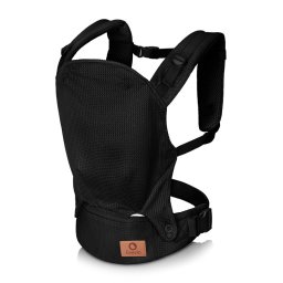 Marsupiu ergonomic, Lionelo, Margareet Air, 3 pozitii de purtare, 4 luni+, Pana la 20 Kg, Material respirabil 3D Air Mesh, Catarama dubla de siguranta, Negru