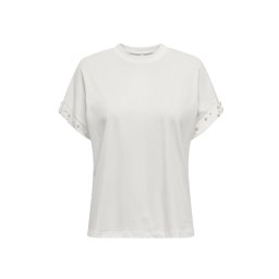 ONLY Top Onlolivia S/S Loose O-Neck 15346733 11-4201 TCX cloud dancer