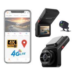 Camera Auto DVR iSEN K26, Negru, 4G LTE, 2 IPS, 4K Ultra HD, Unghi de Vizualizare 140 130 , Hotspot Wi-Fi, Comunicare Bidirectionala, GPS, ADAS, BSD, G-Sensor, Monitorizare Parcare 24H