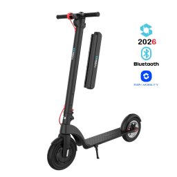Trotineta electrica pliabila iSEN X8 2026 Negru, APP, BT, 10 inch, motor 350W, autonomie max 45km, viteza pana la 25km h, baterie detasabila