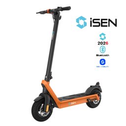 Trotineta electrica pliabila iSEN X9 Plus 2026 Orange, Aplicatie, BT, 500W, autonomie max. 65km, pana la 25 km h, baterie detasabila 15.6Ah