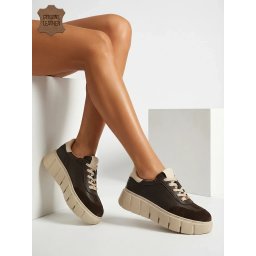 Cizme cowboy din piele întoarsă pentru femei