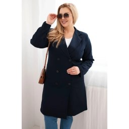 Palton Kesi Włoski Plus Size cu două rânduri de nasturi