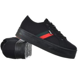 MTNG - Teniși Low Top Canvas 3 Negri