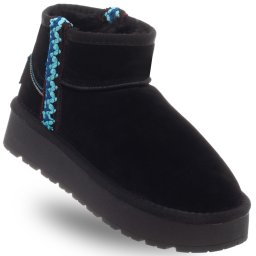 Ghete negre din piele întoarsă SOLO SOPRANI