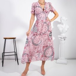 Rochie lungă roz maxi pentru femei Resti