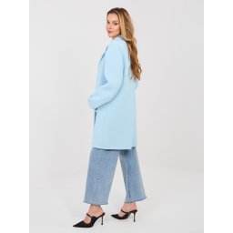 Palton albastru pastel cu nasturi