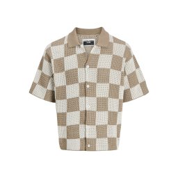 JACK & JONES Geacă tricotată 'Jcoathletico' maro cămilă / bej închis