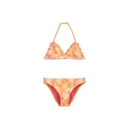 WE Fashion Costum de baie două piese portocaliu / roz / alb