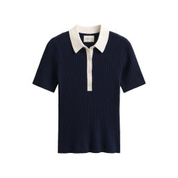 GANT Pulover albastru închis / alb