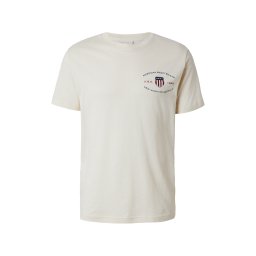 GANT Tricou crem / bleumarin / roşu închis