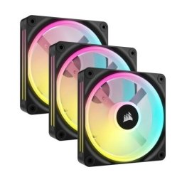 Kit Ventilatoare iCUE LINK QX120, RGB LED, 120mm, Black, 3 bucati