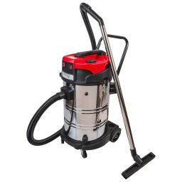 Aspirator industrial umed-uscat 2400W, 60L, filtru HEPA cu autocurățare, priză scule electrice, inox