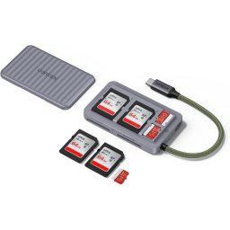 Card reader Card Reader Type-C la 2x SD, TF Card, 170MB/s - Ugreen (55886) - Grey
