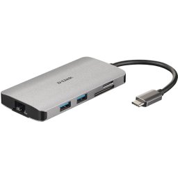 D-LINK 8-in-1 USB-C Hub with HDMI/Ethernet/Card Reader/Power Delivery DUB-M810