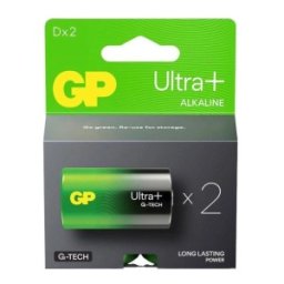 Baterie Alcalina UltraPlus GP R20 (D), 2 Bucati