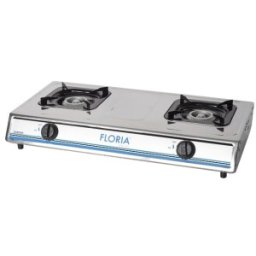 Plita din Inox, 72 x 40 x 10 cm, Doua Ochiuri, GPL, Argintiu