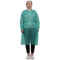 Halat de Unica Folosinta pentru Vizitator, PPSB, 120 x 140 cm, Prima, Verde, 10 Bucati