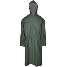 Pelerina de ploaie impermeabila lunga cu gluga, XL, verde GartenMobel Dekor