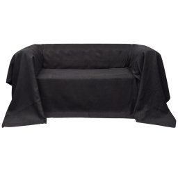 Husa din velur microfibra pentru canapea, 270 x 350 cm, antracit GartenMobel Dekor