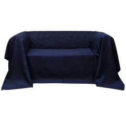 Husa din velur micro-fibra pentru canapea, 210 x 280 cm, bleumarin GartenMobel Dekor