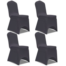 Husa de scaun elastica, 4 buc., antracit GartenMobel Dekor