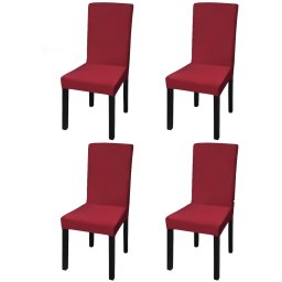 Huse de scaun elastice drepte, 4 buc., rosu bordo GartenMobel Dekor