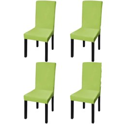 Huse de scaun elastice drepte, 4 buc., verde GartenMobel Dekor