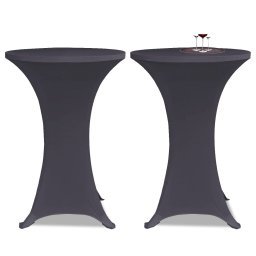 Husa elastica pentru masa, 2 buc., antracit, 80 cm GartenMobel Dekor