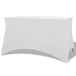 Huse de masa elastice, 183 x 76 x 74 cm, 2 buc, alb GartenMobel Dekor