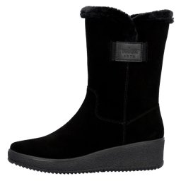 Cizme dama, negru, casual, piele intoarsa, imblanite, scurte, cu talpa groasa, Rieker Y4456-00-Negru (Marime: 37)