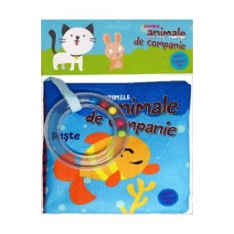 Primele animale de companie pentru bebelusul meu. Carte din material textil si jucarie