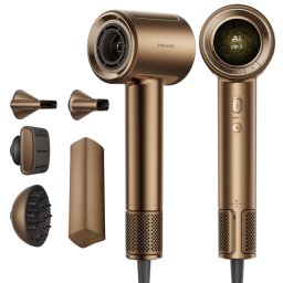Uscator de par Dreame Pilot AHX01A, 1600 W, Moduri A.I., 3 viteze, 4 temperaturi, 55 m³/h, Ionizare, Mod copii, NTC, LED, Control inteligent, Bronz
