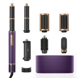 Aparat de coafat si uscat parul 7in1 Dreame Airstyle Pro AMF18A, 1300 W, 110.000 rpm, 3 viteze si temperaturi, Ionizare, NTC, Violet