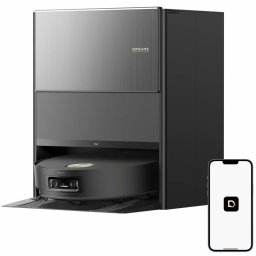 Aspirator robot Dreame Aqua10 Ultra Roller RLH71DE-BK, 30000 Pa, 220 min, 3,5/4 l, AquaRoll si Seal, Control vocal, Camere AI, Negru