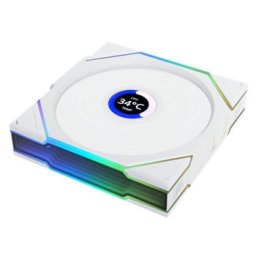 Ventilator 120 mm Lian Li UNI Fan TL LCD 120 Wireless ARGB Reverse Blade PWM White, modular