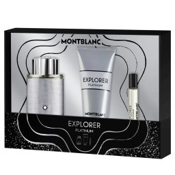 Montblanc Explorer Platinum Apa de parfum 100 ml + Apa de parfum MINI 7.5 ml + SG for Body & Hair 100 ml (Barbati)