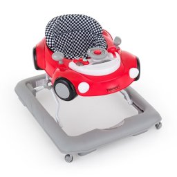 Premergator Feedo Pliabil cu inaltime reglabila in 3 pozitii, cu sistem de franare, Greutate maxima suportata 12 kg, 6 luni+, Red