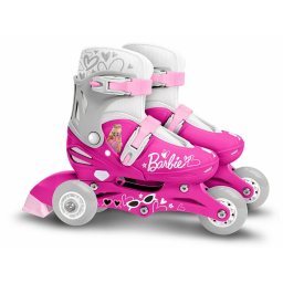 Role, Stamp, De la incepator la avansat, cu 3 roti, Ajustabile, Inchidere prin velcro, cu frana, Marime 27-30, Barbie