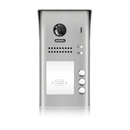 Panou video color de apel exterior, cu conexiune pe 2 fire, camera WIDE ANGLE 170°, pentru trei abonati, control acces RFID